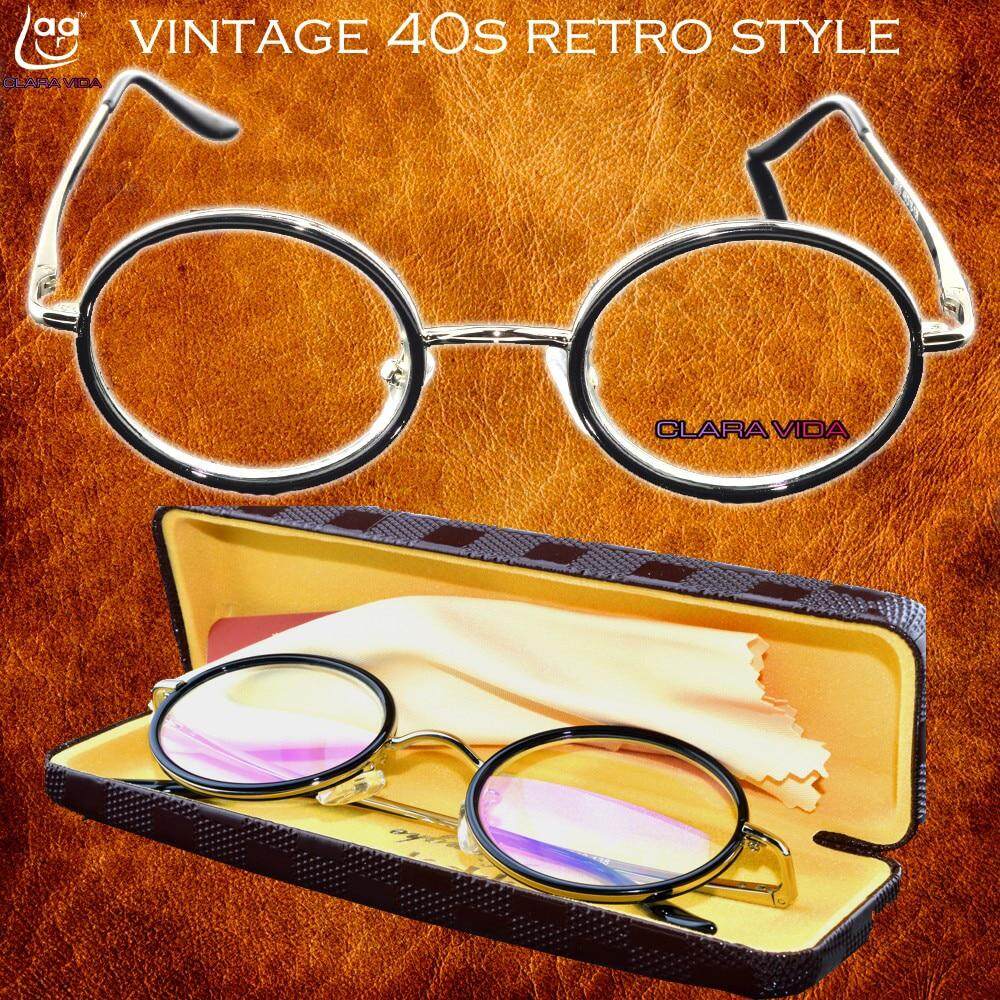 clara Vida luxury Noble Titanium With Box Senator Round Retro Classical Duke's Reading Glasses +0.75 +1 +1.25 +1.5 +1.75 +2 +2.25 +2.5 +2.75 +3 +3.25 +3.5 +3.75 +4